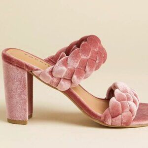 Braided Taper Heel Sandal - Mauve